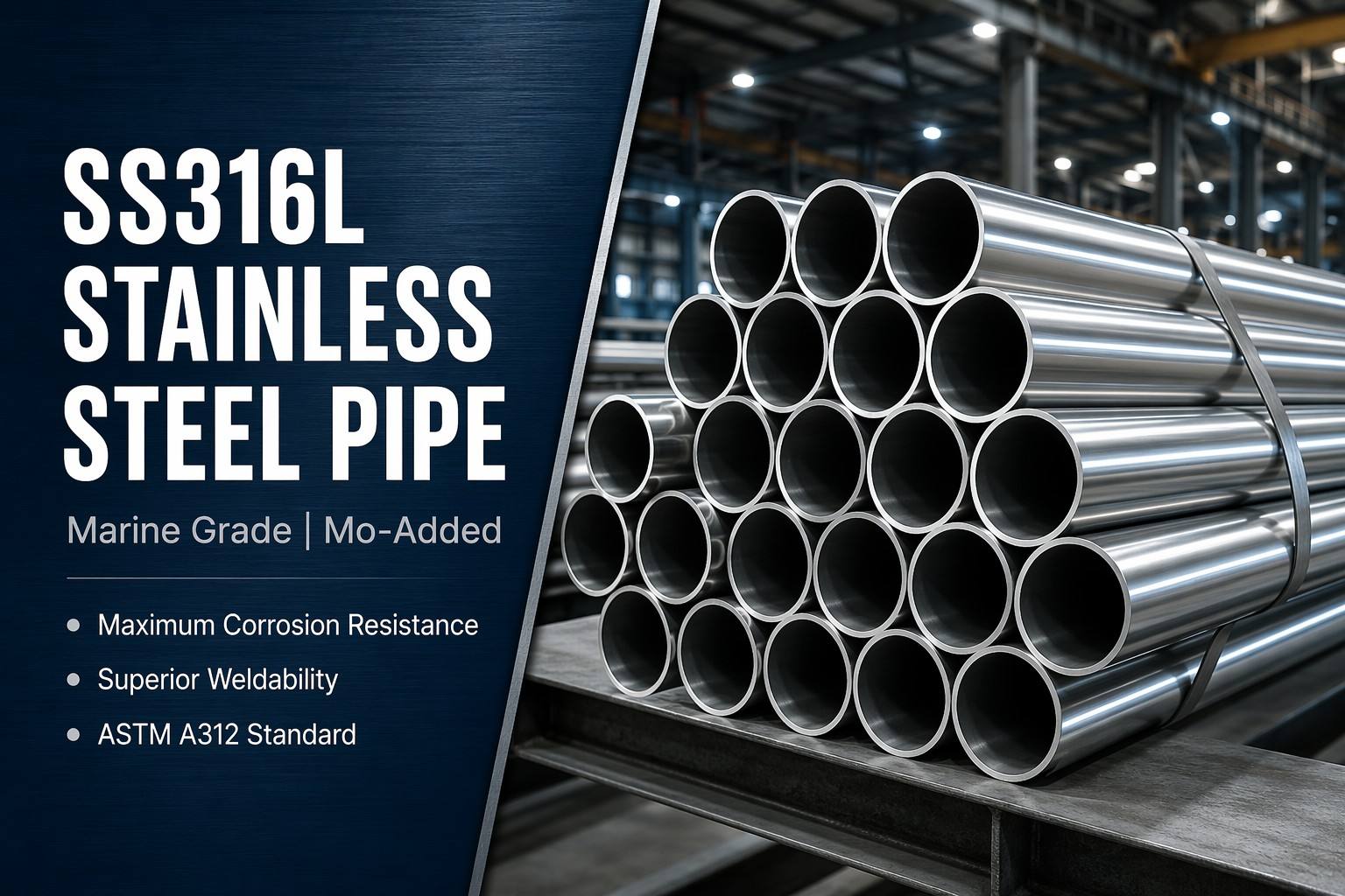 قیمت لوله بدون درز ASTM A312 TP316L