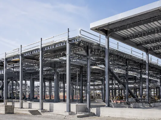 Support structures steel beams columns frames