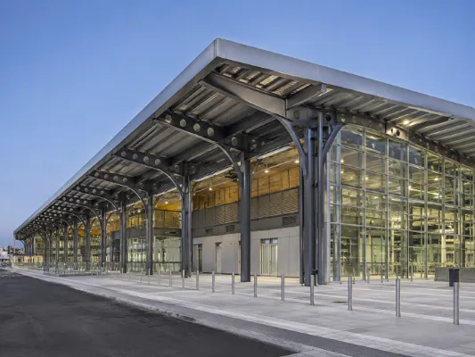 Terminal and hub buildings steel materials