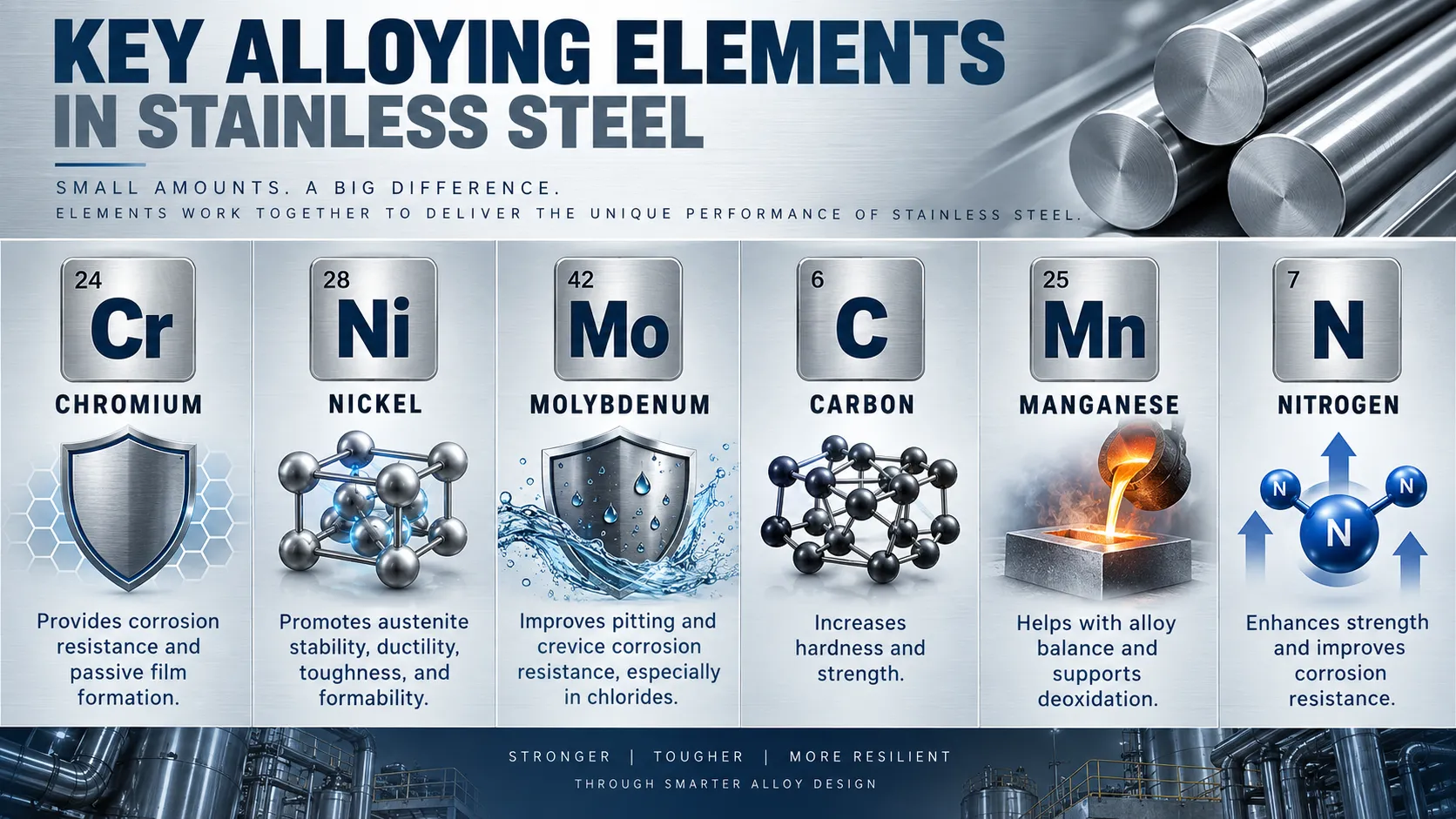 Key Alloying Elements in Stainless Steel