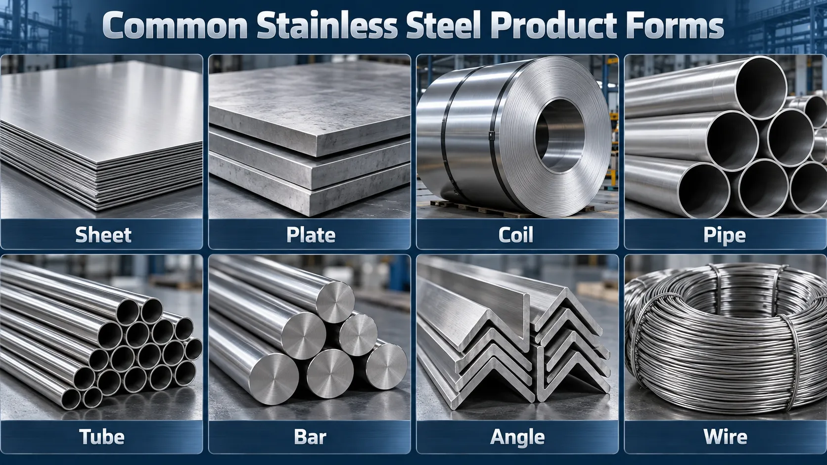 Common Stainless Steel Product Forms